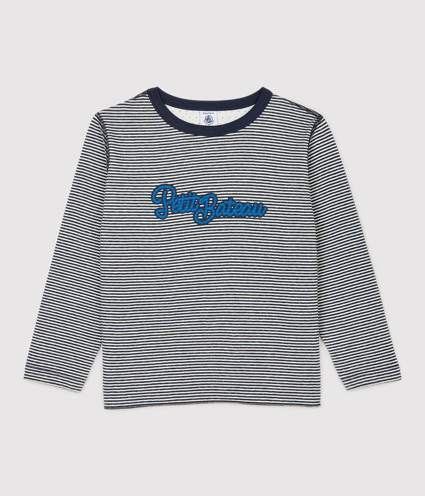 Jongens t-shirt met lange mouwen van tubic blauw/wit