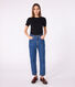 L'Iconique, T-shirt met korte mouw van effen ribstof voor dames