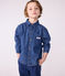 Effen kinderhemd van spijkerstof blauw DENIM MOYEN