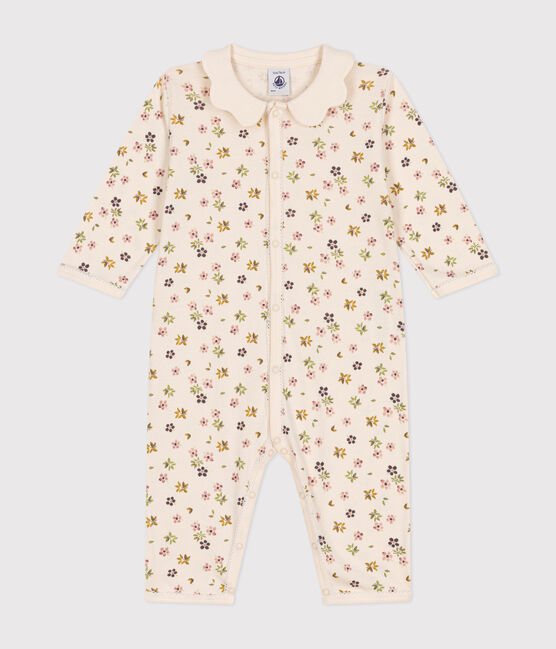Katoenen babypyjama met bloemenprint en zonder voetjes wit AVALANCHE/ MULTICO