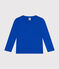 T-shirt met lange mouwen van ribstof voor jongens/meisjes blauw CALVIN