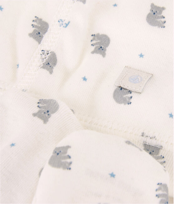 Lot bonnet naissance et moufles bébé en coton biologique variante 2