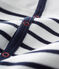 Fluwelen slaappakje baby wit MARSHMALLOW/blauw SMOKING