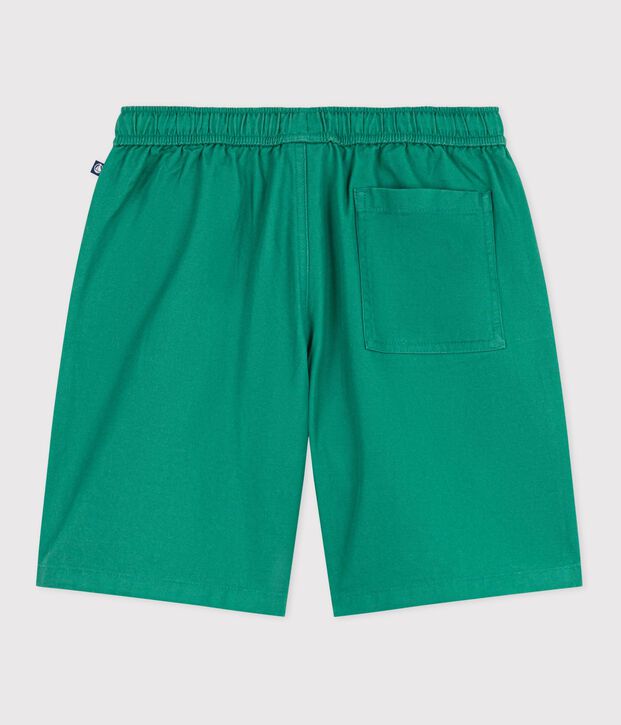 Bermuda short enfant en coton uni vert