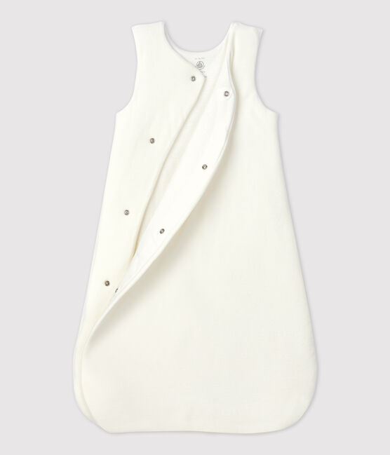 Trappelzakje van velours in biokatoen voor baby's wit MARSHMALLOW