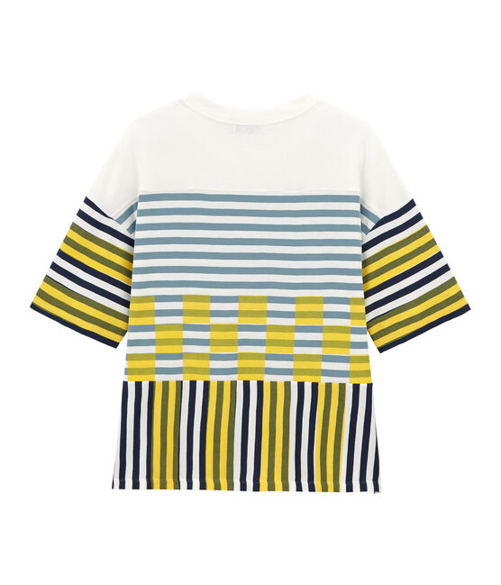 Gemengd grafisch t-shirt met korte mouwen wit MARSHMALLOW/wit MULTICO