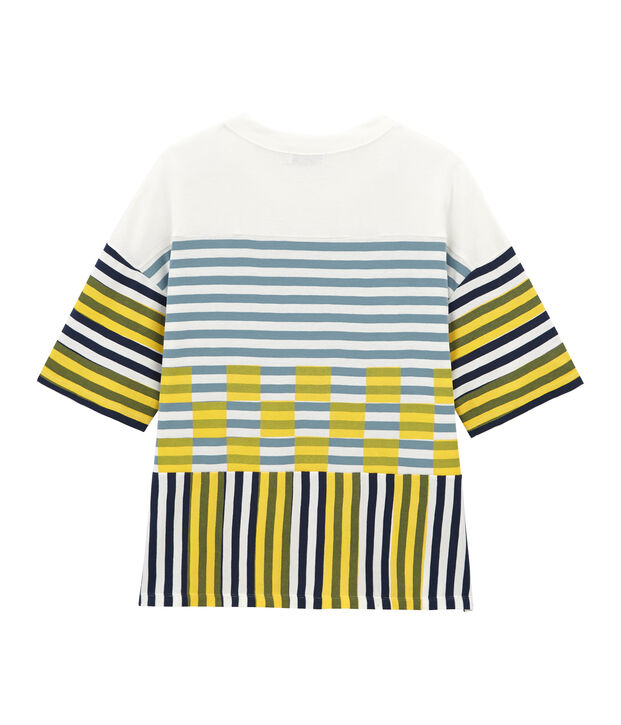 Tee-shirt graphique manches courtes mixte blanc/multicouleur