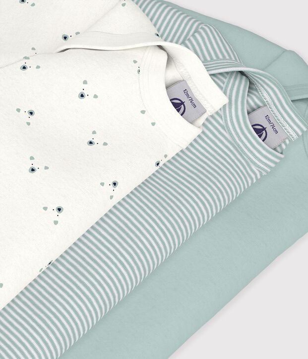 Lot de bodies manches longues en coton imprim&eacute; ours b&eacute;b&eacute; multicouleur