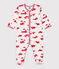Pyjama in tubic met print wit MARSHMALLOW/rood PEPS