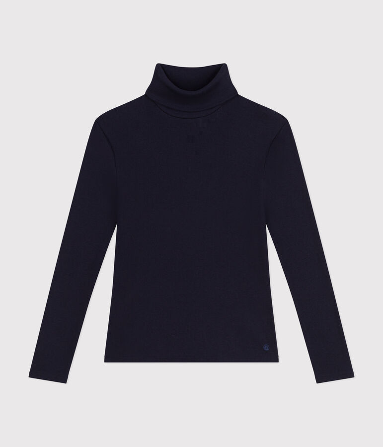L'ICONIQUE, coltrui voor dames in 2x2-ribstof blauw