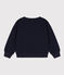 Sweater in molton voor jongens blauw SMOKING