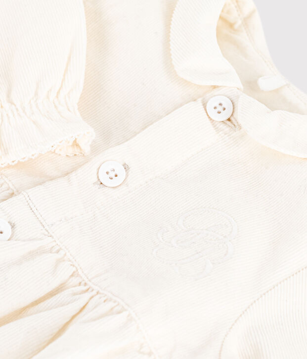 Kort feestelijk babypakje van fluweel met borduursel MILK