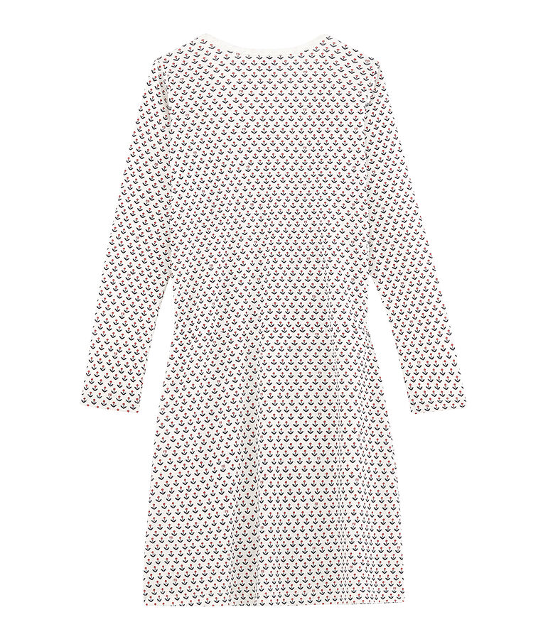 Meisjesnachthemd wit/multicouleur