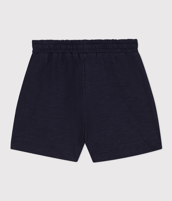 Short en jersey flammé enfant fille bleu SMOKING