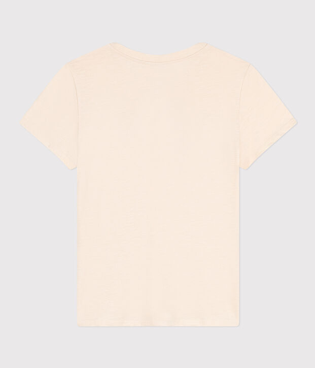 LE DROIT, katoenen T-shirt voor dames met ronde hals ecru