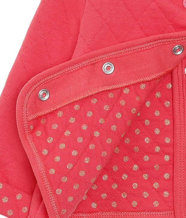 Cardigan van gewatteerde tubic babymeisje rood
