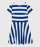 Gestreepte Damesjurk blauw SURF/wit MARSHMALLOW