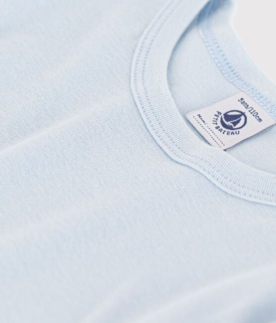Tee Shirt manches longues en coton bleu GOMME