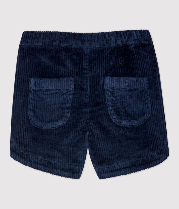 Meisjesshort van fluweel blauw