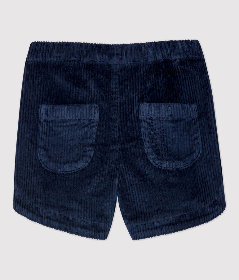 Meisjesshort van fluweel blauw SMOKING