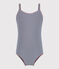 Maillot de bain une pièce enfant à rayures bleu MEDIEVAL/blanc MARSHMALLOW