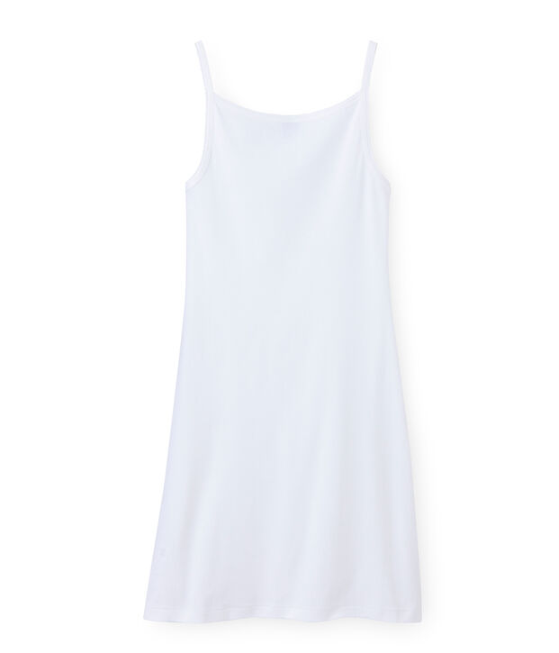 Chemise &agrave; bretelles femme coton/laine/soie wit Lait