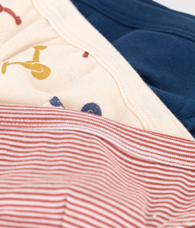 Setje met drie katoenen slips met step voor kinderen multicouleur