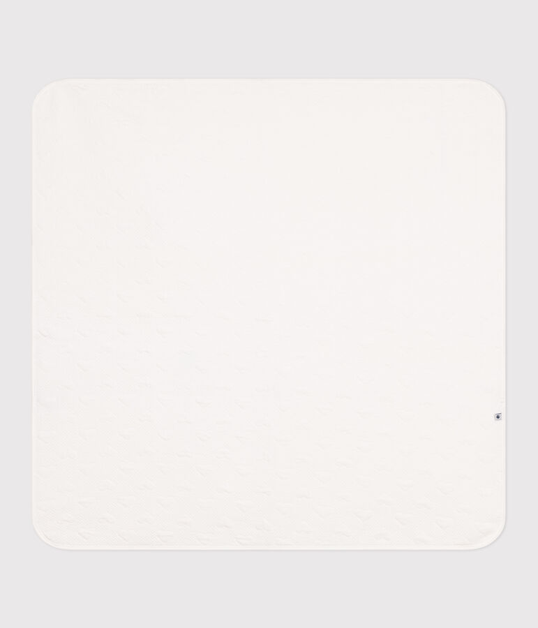 Couverture en tubique b&eacute;b&eacute; blanc