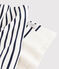 Gestreepte katoenen sjaal Dames/Heren wit MARSHMALLOW/blauw SMOKING