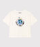 LE BOXY, katoenen T-shirt voor dames wit MARSHMALLOW