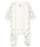 Bodyjama bébé garçon en velours blanc MARSHMALLOW/blanc MULTICO