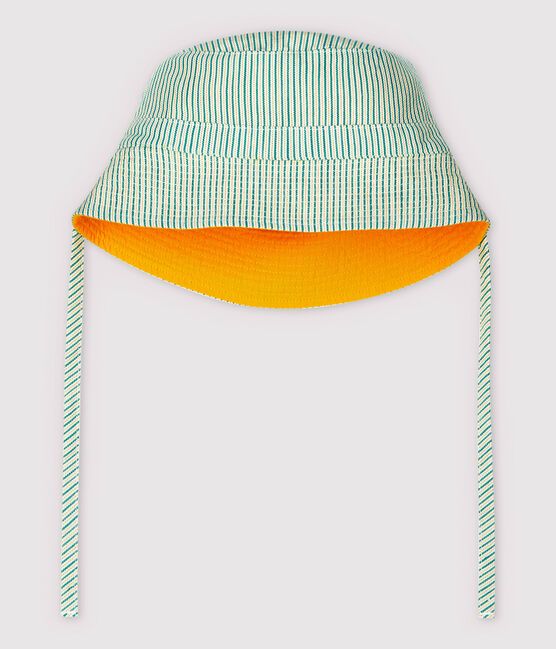Capeline Reversible Bebe Fille Gazon Multico Petit Bateau
