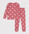 Katoenen pyjama met hartmotiefje voor kinderen roze ROSEWOOD/ MARSHMALLOW