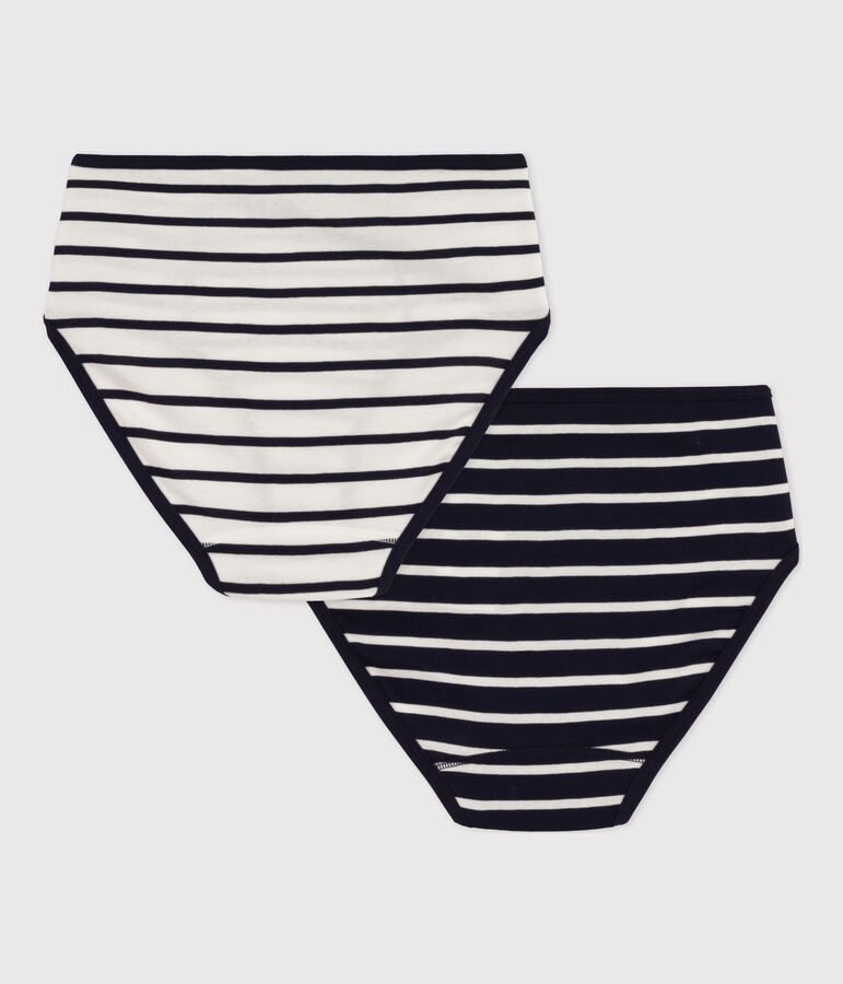 Set van 2 damesslipjes met hoge taille in biokatoen Variante 1 PACK