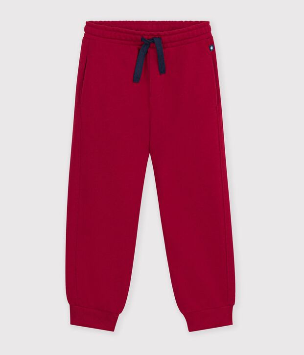 Pantalon de jogging enfant en coton rouge
