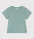 Teeshirt enfant en coton manches courtes uni