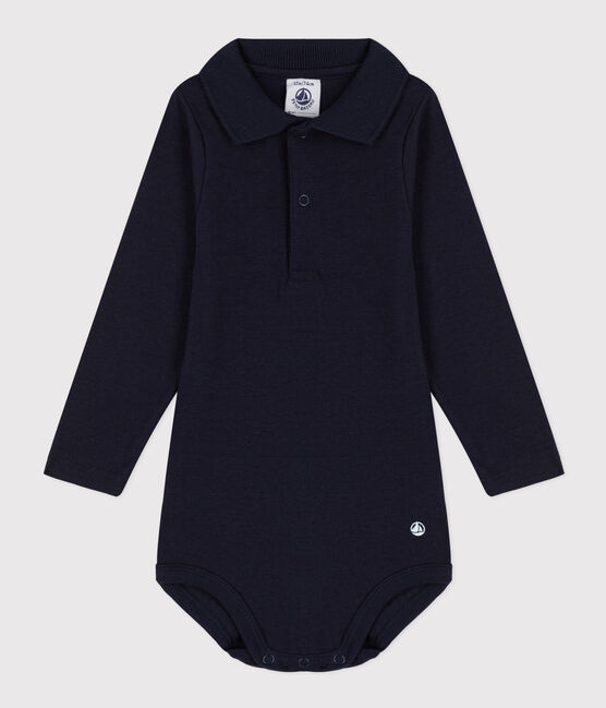 Body manches longues bébé col polo en coton SMOKING/ SMOKING