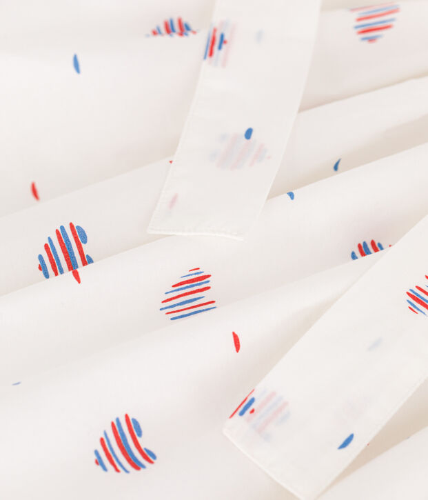 Jupe enfant en coton c&oelig;urs &eacute;cru/multicouleur