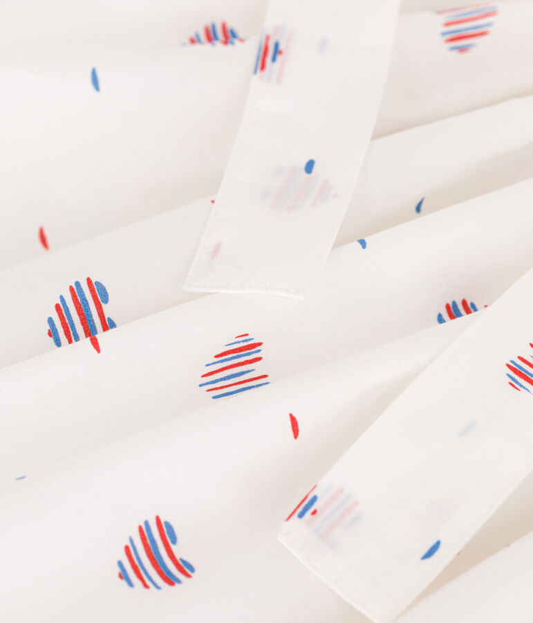 Jupe enfant en coton c&oelig;urs &eacute;cru/multicouleur