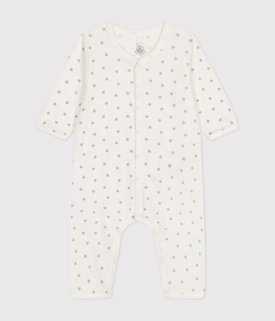 Pyjama bébé sans pieds en coton blanc MARSHMALLOW/ HERBIER
