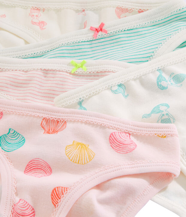 Set van 5 meisjesonderbroeken multicouleur