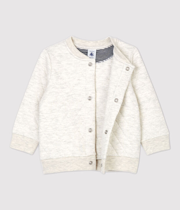 Cardigan matelass&eacute;e b&eacute;b&eacute;. beige
