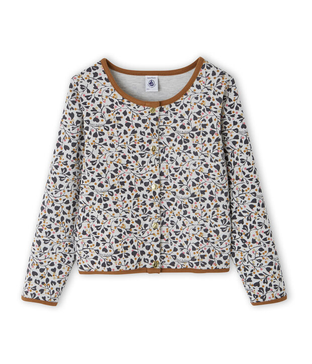 Cardigan enfant fille gris/multicouleur