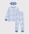 Katoenen verkleedpyjama van een draak voor kinderen blauw/blauw