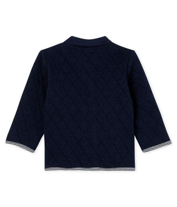 Cardigan babyjongen van gewatteerde tubic blauw