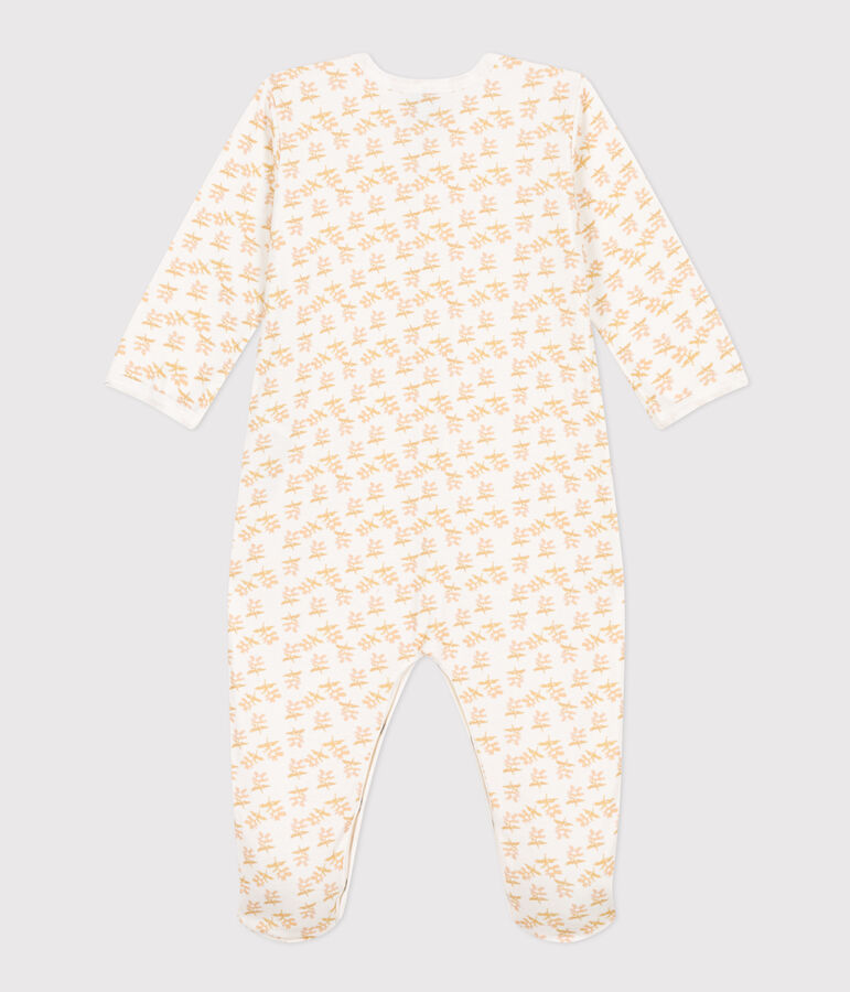 Babypyjama in tubic met bloemenprint wit MARSHMALLOW/wit MULTICO