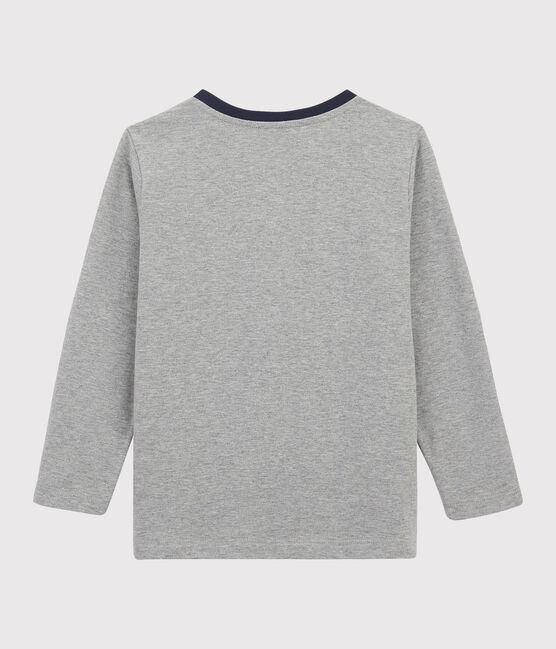 T-shirt met zeefdruk jongens kinderen grijs SUBWAY CHINE