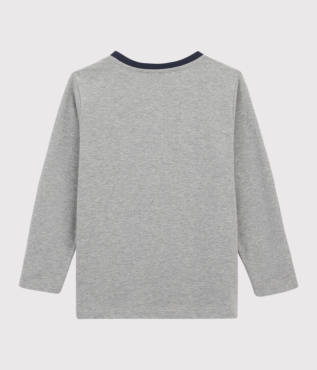 T-shirt met zeefdruk jongens kinderen grijs
