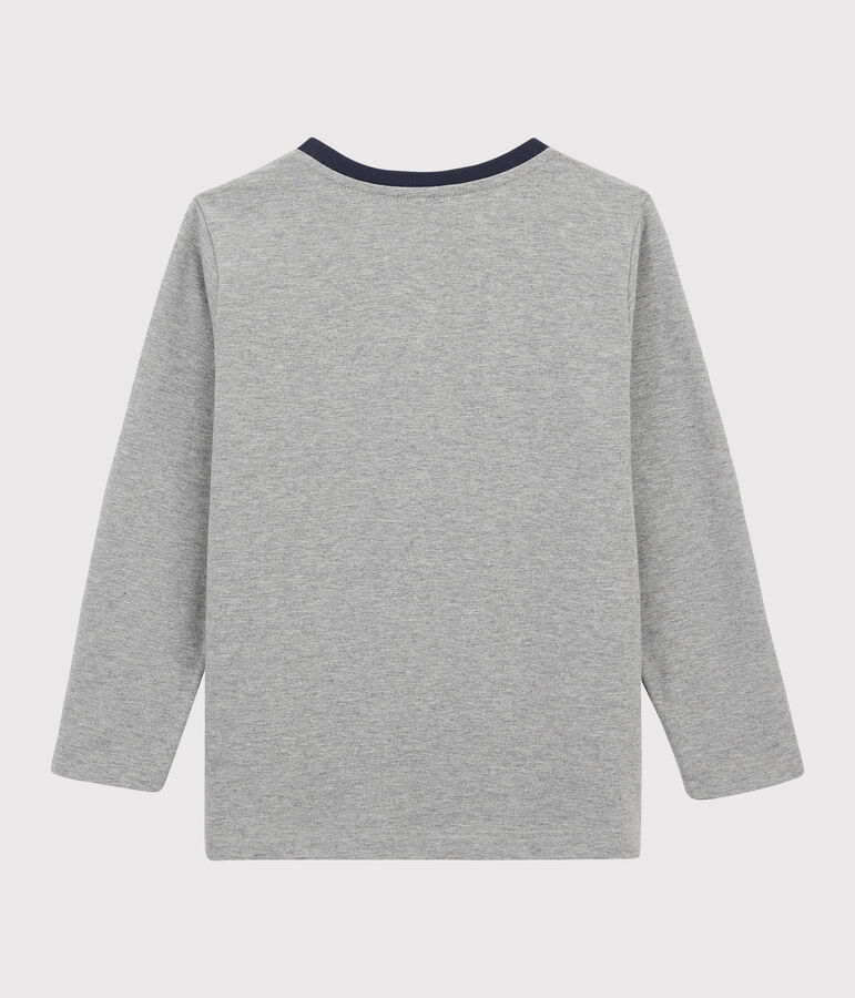 Tee-shirt s&eacute;rigraphi&eacute; enfant gar&ccedil;on gris