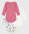Setje van katoenen body's met lange mouw en print voor baby's variante 1